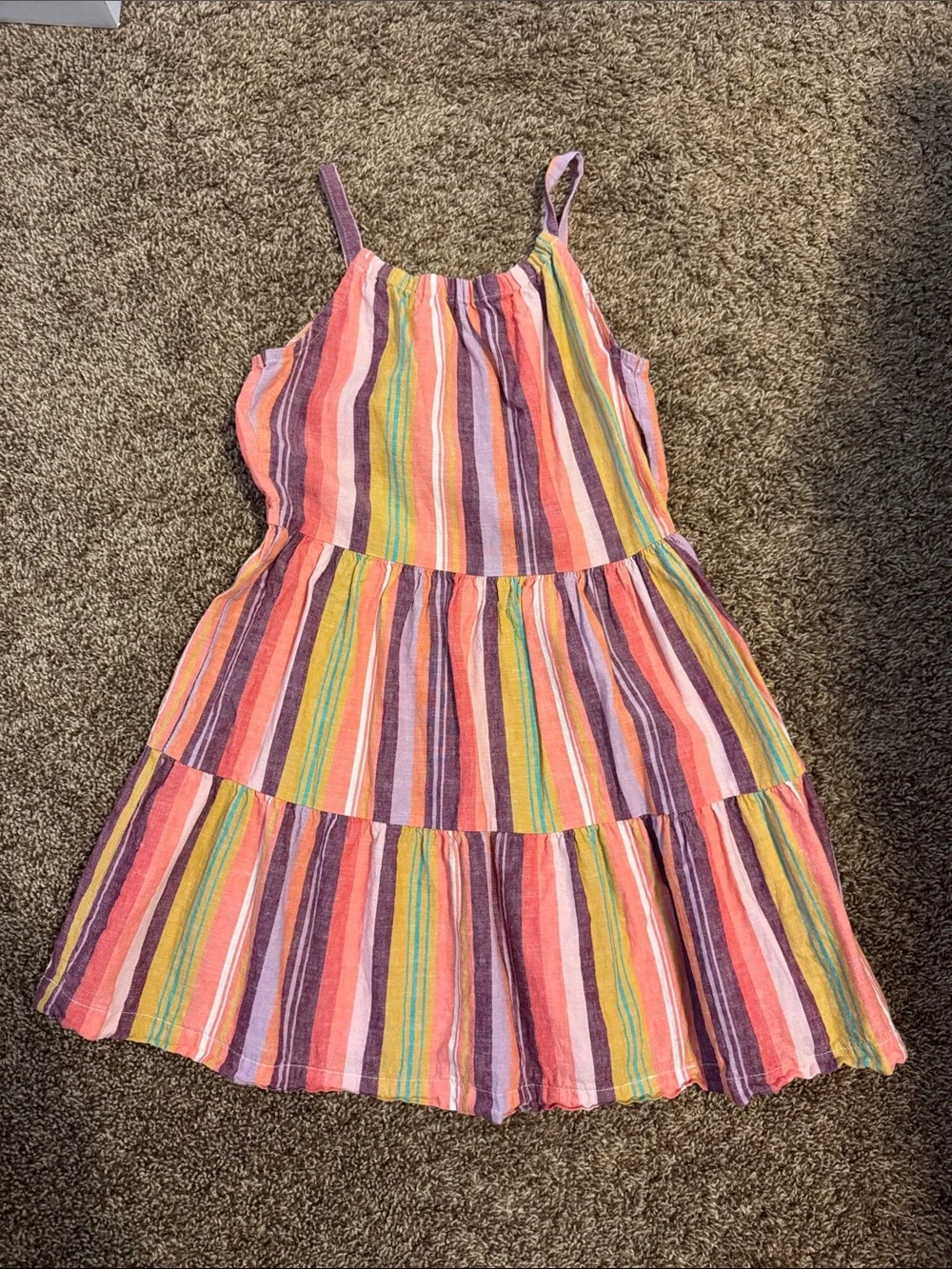 Carter's Pink Purple Yellow Multicolor Striped Sundress
